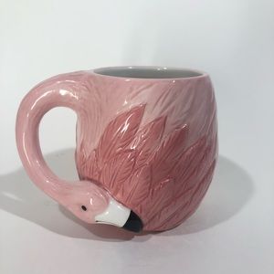 3D Sculpted Ceramic Flamingo Mug